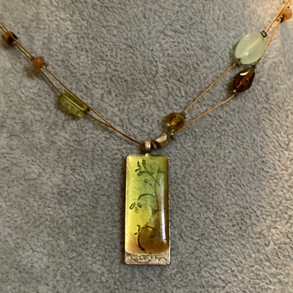 Chicos  Pendant Necklace with Beaded Accents